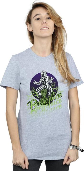 Image du produit Beetlejuice Femme/Ladies Faded Pose Cotton Boyfriend T-Shirt (XXL)