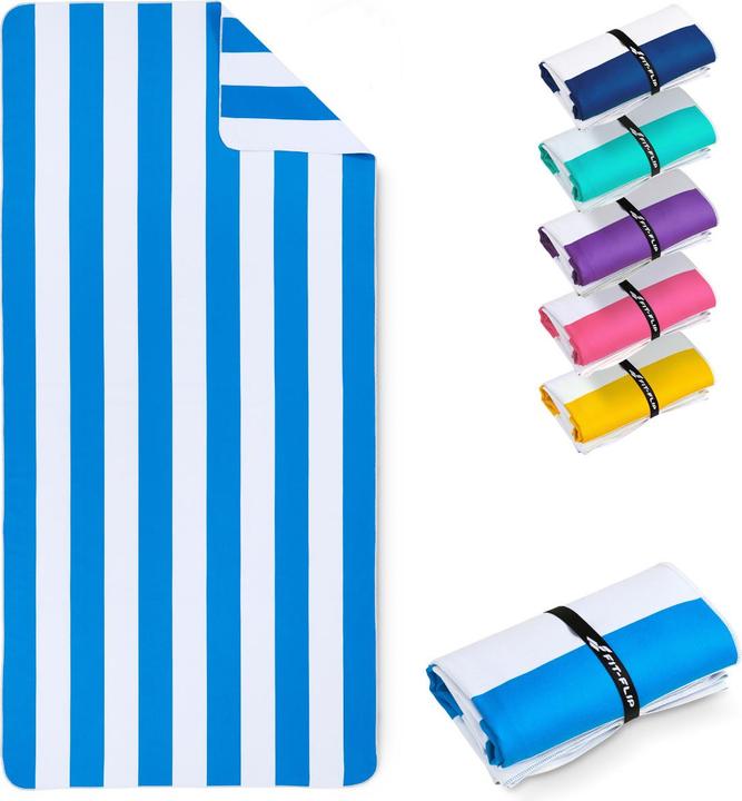 Actual product image Fit-Flip Strandtuch XXL Mikrofaser schnelltrocknendes Badetuch 160x90cm (160 x 90 cm)