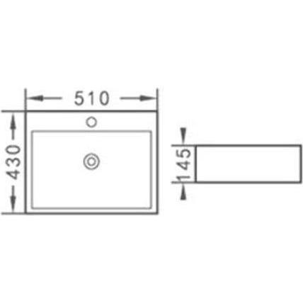 Thumbnail - Domoletti, Waschbecken, ACB8207 (430 mm, 510 mm)
