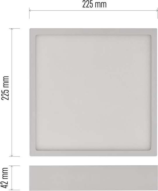 Actual product image Emos Surface-mounted LED light NEXXO, square, white, 21W, with Change CCT (1900 lm)