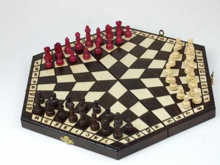 Image du produit Abino Jeu d'échecs en bois pour 3 personnes