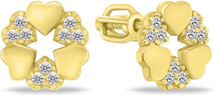 Immagine prodotto Brilio Silver - Original gold-plated stud earrings EA1124Y