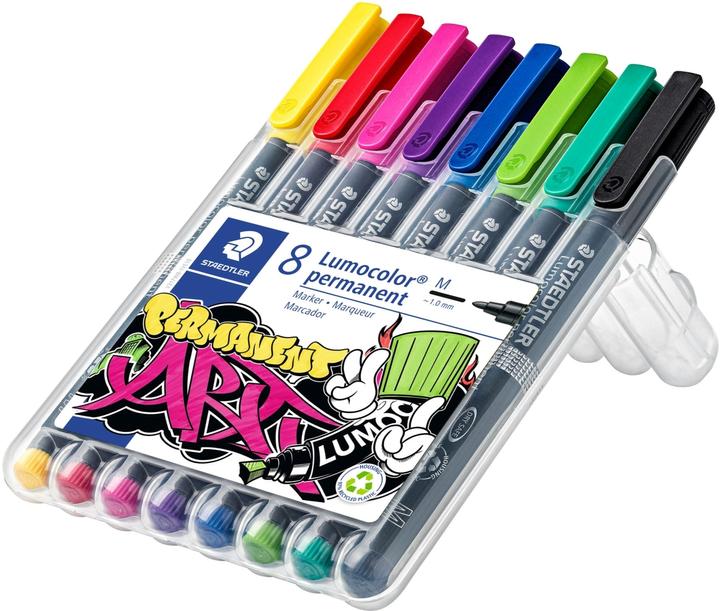 Actual product image Staedtler Lumocolor permanent pen 317 Permanent universal pencils M (8 colours, 1 mm, 1 x)