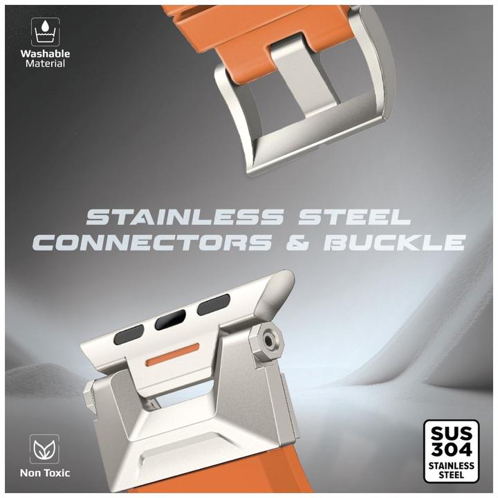 Image du produit ProMate SilicaBand-Pro OR Apple Watch Armband (42 mm, 44 mm, 45 mm, 49 mm, Caoutchouc fluoré)