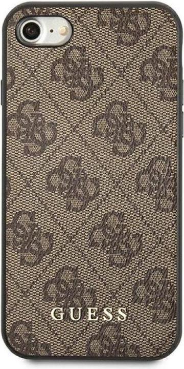 Productafbeelding Guess GUHCI8G4GFBR iPhone SE 2022 / 2020 / 7 / 8 brązowy/bruin hardcase 4G Metaal Gouden Logo (Apple iPhone 7, Apple iPhone 8)