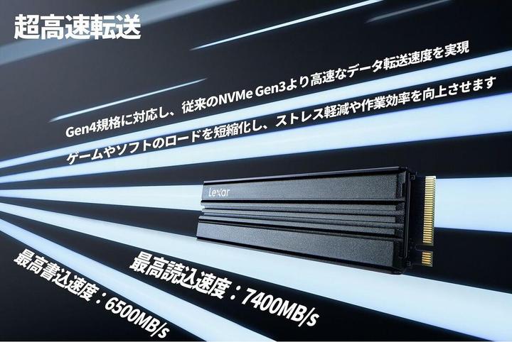 Produktbild Lexar NM790 mit Kühlkörper (2000 GB, M.2 2280)