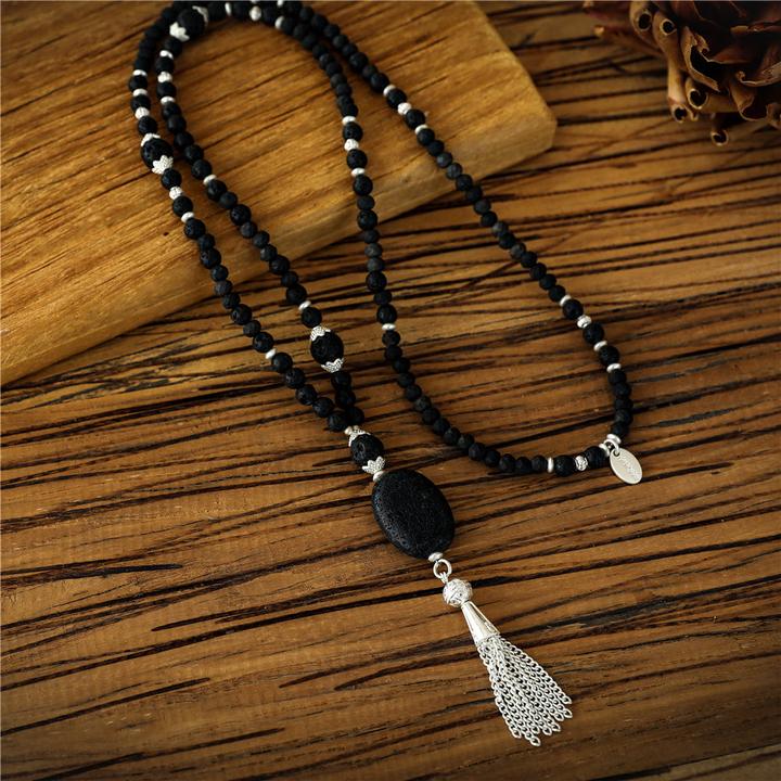 Image du produit Andreani Collier avec pendentif en véritables pierres de lave (Pierres)