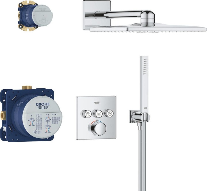 Actual product image Grohe Precision SmartControl Unterputz Duschsystem mit Vitalio SmartActive 310 Cube (2 Strahlarten) und Vi