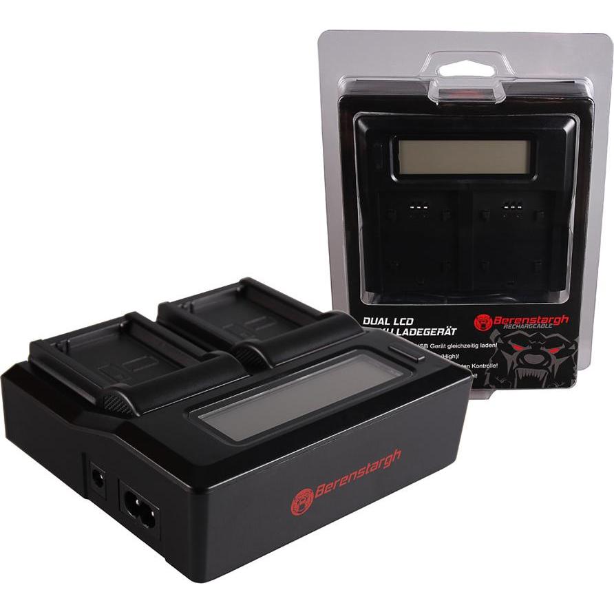 Berenstargh Dual LCD USB Ladegerät f. Canon LP-E10 EOS EOS1100D EOS-1100D Rebel T3 LP-E10 Kiss X50 (Caricabatterie senza batteria), Caricabatterie