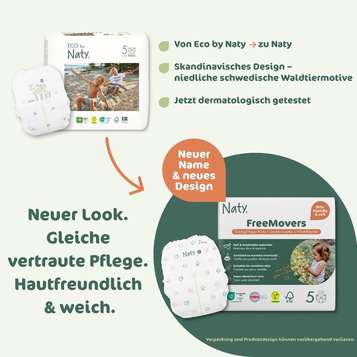 Produktbild Naty Bio-Windelhöschen (Gr. 5, Tragepack, 20 Stk.)