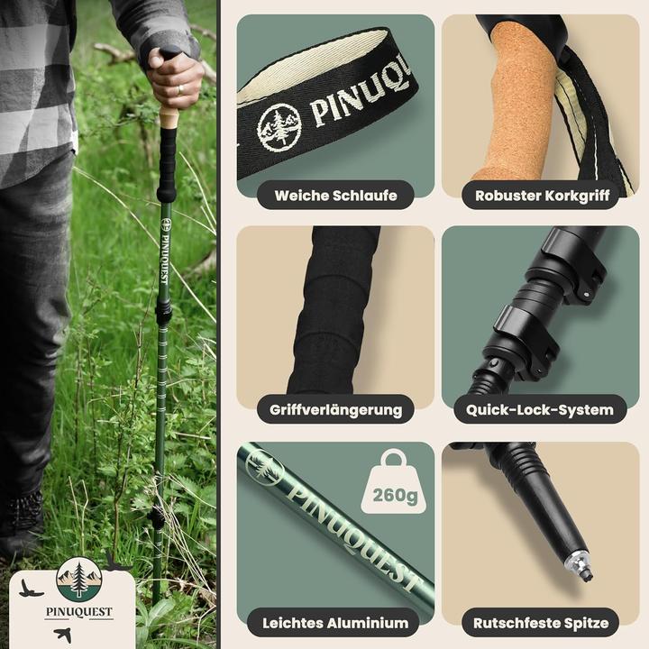 Produktbild Pinuquest Teleskop-Wanderstöcke