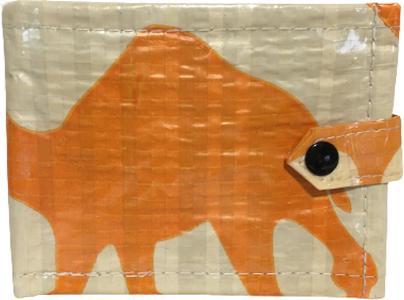 Produktbild Bekos Upcycling - handliche Geldbörse mit Lasche aus recycelten Zementsäcke Camel