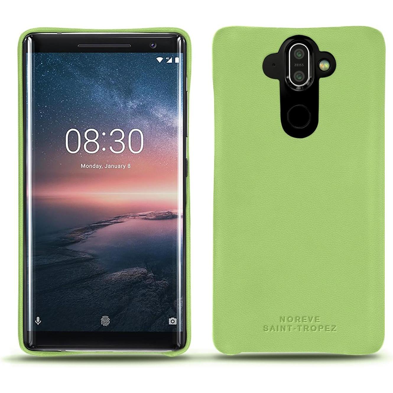 Noreve Lederschutzhülle (Nokia 8 Sirocco), Smartphone Hülle, Grün
