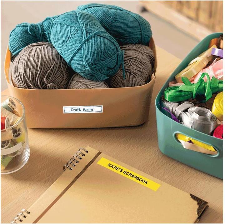 Actual product image Brother Btag (1.20 cm, Black, Yellow)