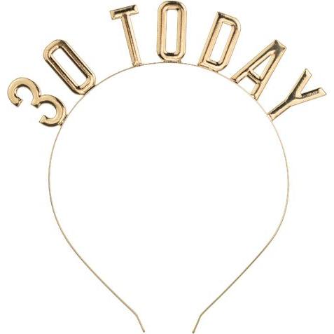 Thumbnail - Partydeco Headband 30 Today, gold (1 pkt / 1 pc.)