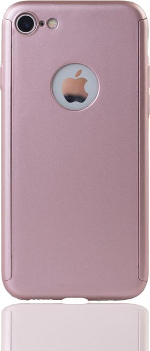 Produktbild König Design Apple iPhone 8 Hülle Case Handy Cover Schutz Tasche Bumper Panzerfolie 9H Pink (Apple iPhone 8)