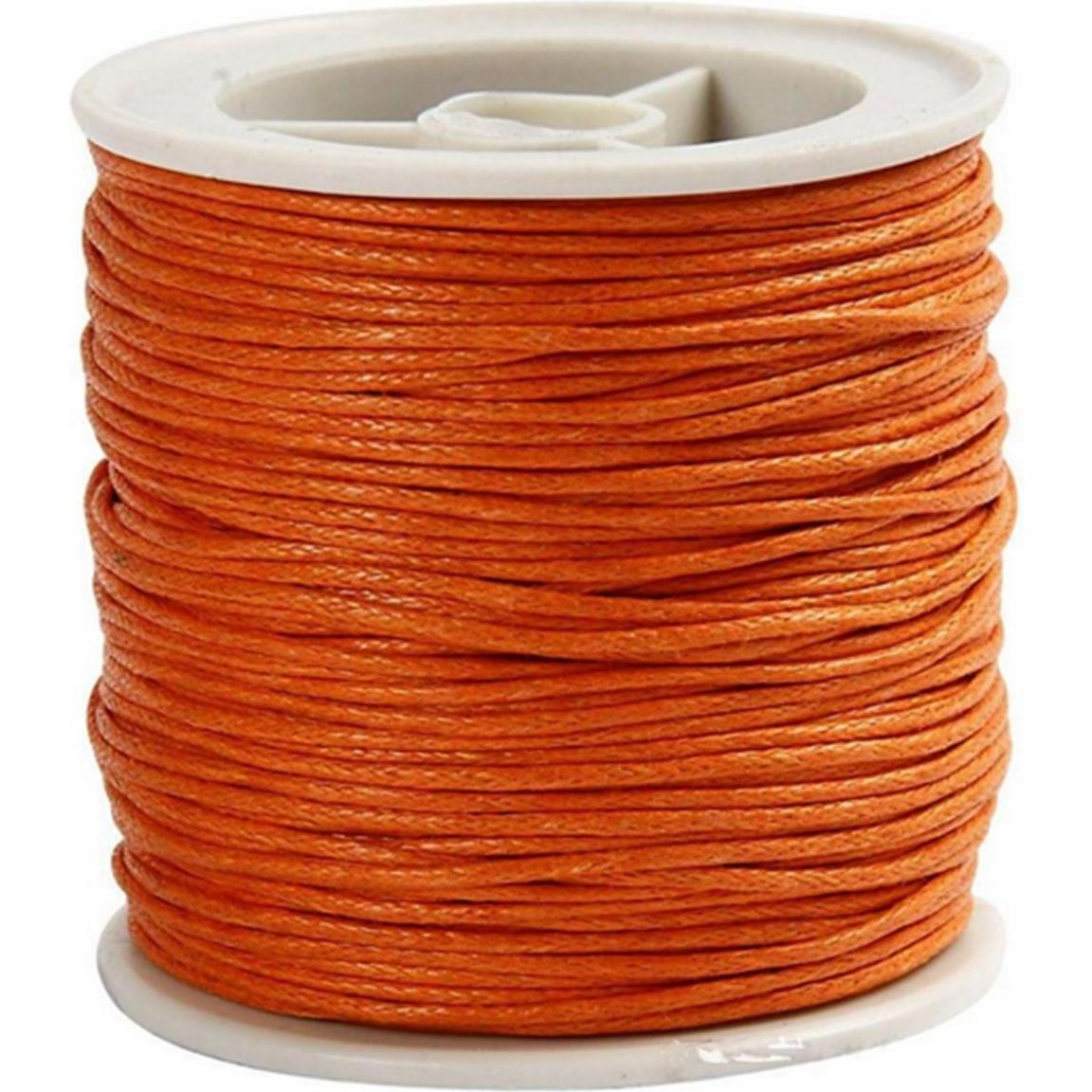Creativ Company Baumwollband 1 mm gewachst, Garn + Wolle, Orange