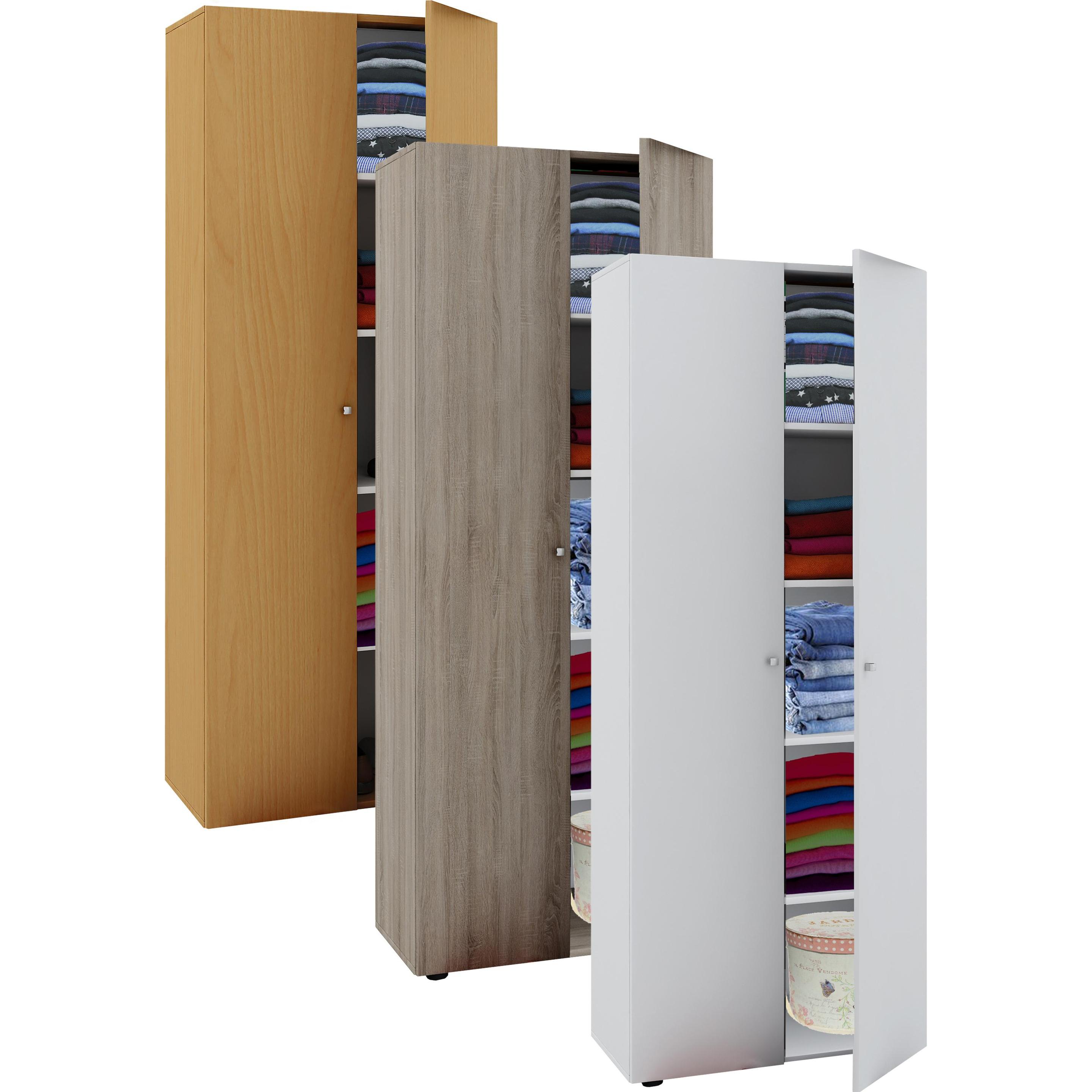 VCM, Kleiderschrank, Holz Kleiderschrank Vandol mit Drehtüren (70 x 40 x 178 cm)