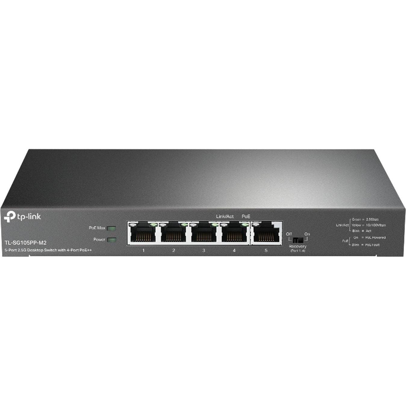 TP-Link TL-SG105PP-M2 (5 porte), Switch di rete, Nero