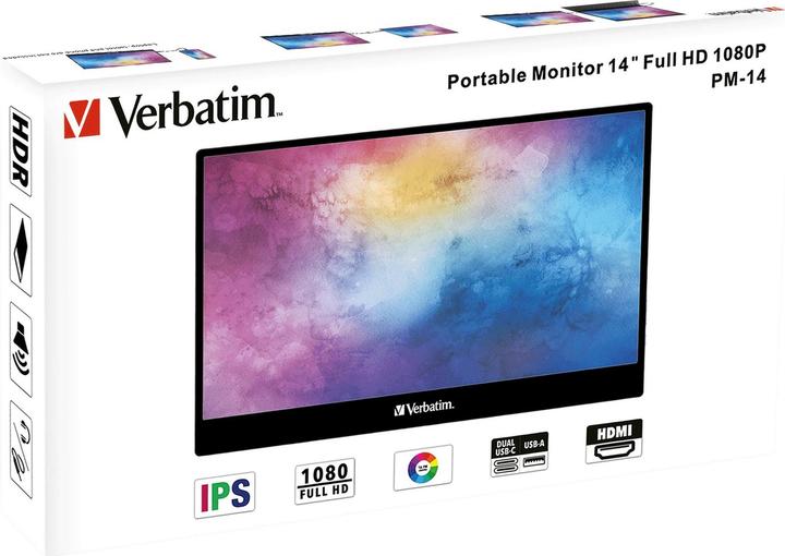 Actual product image Verbatim PM-14 Portable Monitor 14" Full HD 1080p (1920 x 1080 pixels, 14")