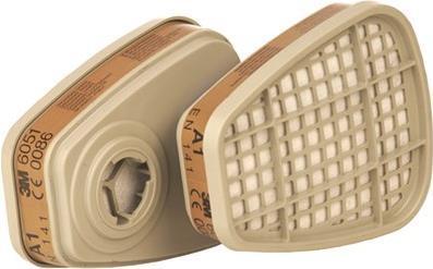 3M -Gas filter 6055 A2R against organic gases+vapours (pack of 2) (Replacement respirator filter)