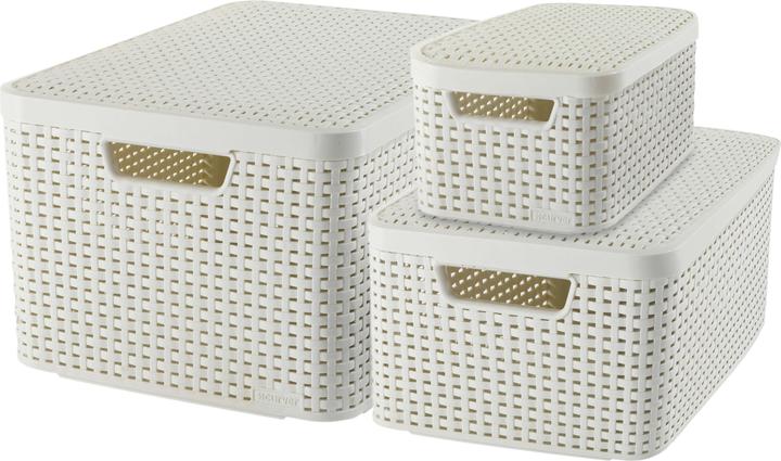 Actual product image Curver 3 STYLE storage boxes cream 44.5 x 33.0 x 24.8 cm (45 x 33 x 25 cm, 30 l)