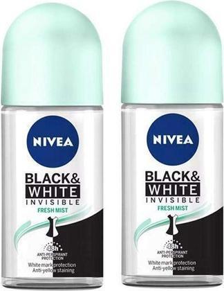 Produktbild NIVEA Antiperspirant Inspiration For Men Invisible Forack & White (Antiperspirant) 100 ml (Roll-on)