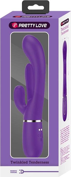 Actual product image Pretty Love Shania Triple Rabbit Vibrator Multifunction-Purple