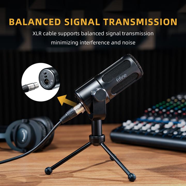 Immagine prodotto Fifine Tank1 XLR dynamic professional microphone for recording, singing and podcasting
