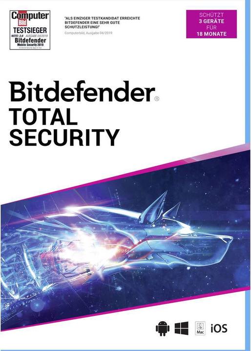 Produktbild Bitdefender Total Security 2020 (3 User, 18 Monate)