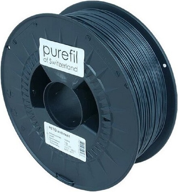 Actual product image Purefil Filament (PETG, 1.75 mm, 1000 g, Grey)