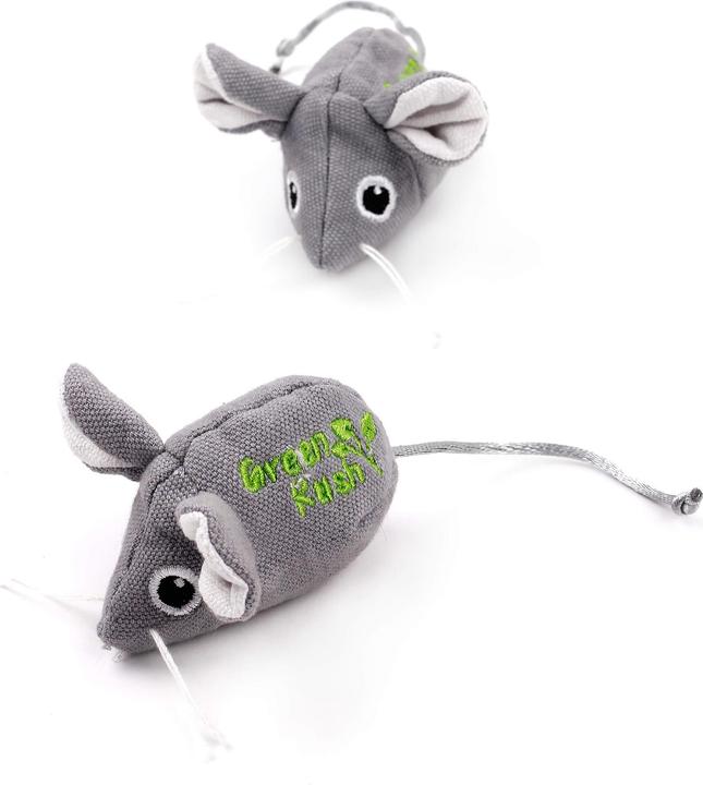 Produktbild All for Paws AFP Green Rush Catnip Mice Katzenpielzeug (Katzenminzespielzeug, Spielmaus Katze)