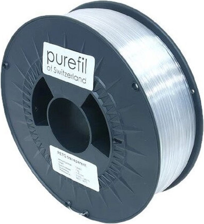 Actual product image Purefil Filament (PETG, 1.75 mm, 1000 g, Transparent)