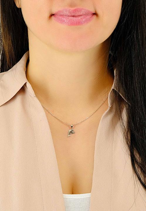 Produktbild Muau Pendant Dolphin white gold 750, 17x10mm (750/18K Weissgold)