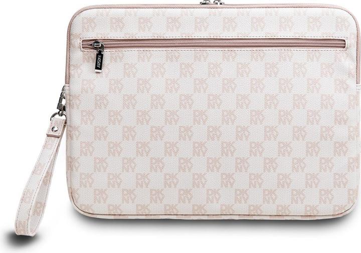 Produktbild DKNY PU Leather Checkered Pattern and Stripe Laptop Sleeve 13/14" Pink (14")
