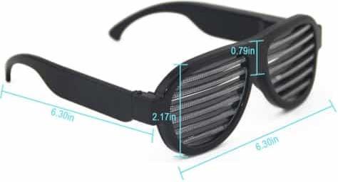 Actual product image Dropshades Party LED sunglasses
