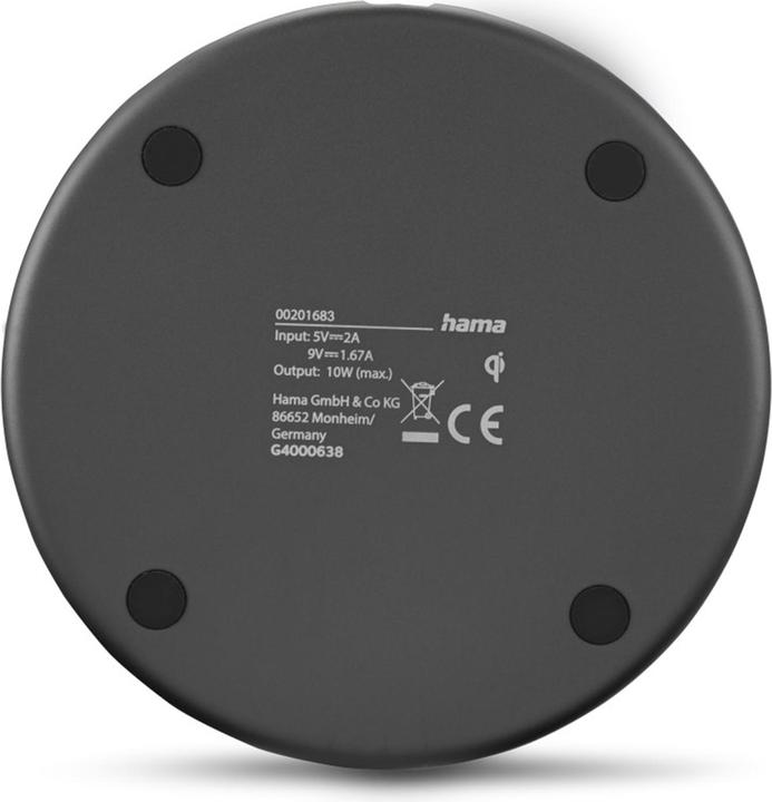 Image du produit Hama Chargeur sans fil, 10W, chargeur de smartphone sans fil, noir (10 W)