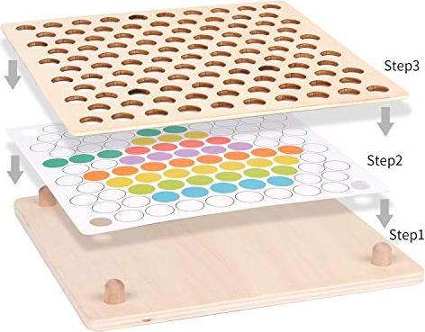Actual product image Activity Board Wooden toys, clip beads puzzle board games, maths learning toys
