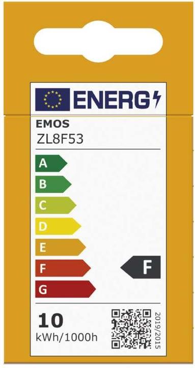 Label énergétique Emos LED Lampe Basic MR16 Weiss/ GU10 / 10 W (72 W) / 1000 lm / NeutralWeiss (GU10, 1000 lm, 1x)