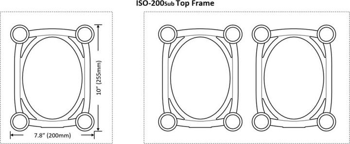 Image du produit Isoacoustics ISO-200Sub isolatie statief voor subwoofer (isolation statique pour caisson de basses) (1 pièce, Support, Non mobile)