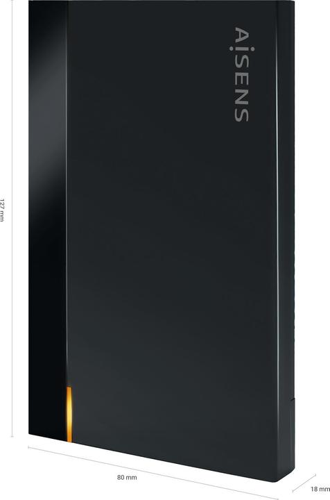 Actual product image Aisens CAJA EXTERNA 2.5" ASE-2524B 9.5MM SATA A USB 3.0 USB3.1 GEN1 NEGRA (2.5")