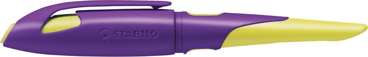 Actual product image STABILO EASYbirdy ergonomic school fountain pen for right-handers standard nib (Yellow, Violet, 1 x)