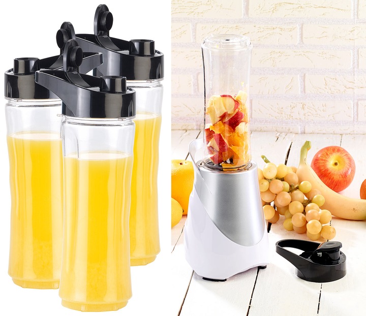 Produktbild Rosenstein & Söhne 3er-Set Ersatz-Mix-Trinkflaschen für Smoothie-Maker