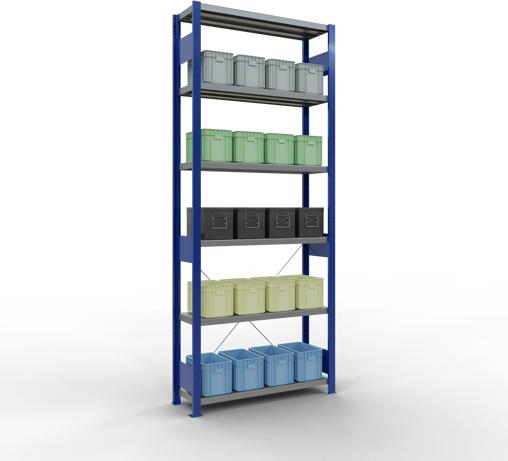 Actual product image Schulte Lagertechnik MULTIplus250 basic racking system with cross braces