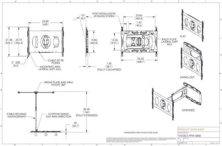 Produktbild Vogels Pfw 6850 (Wand, 65", 45 kg)