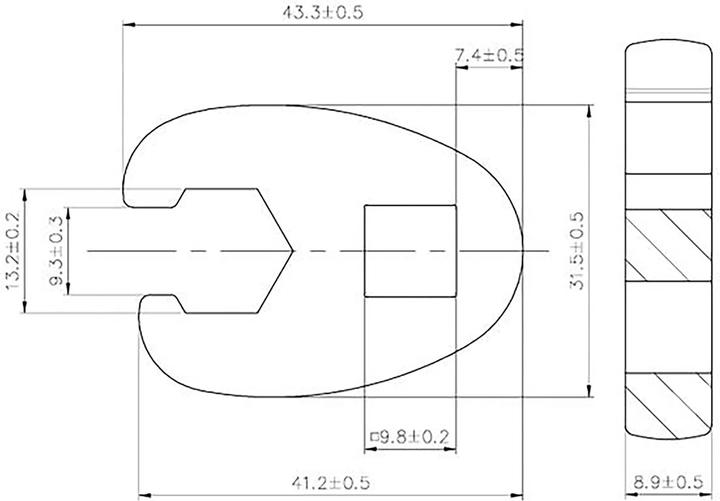 Immagine prodotto BGS Chiave a zampa di gallo 10 mm (3/8") 13 mm (13 mm)