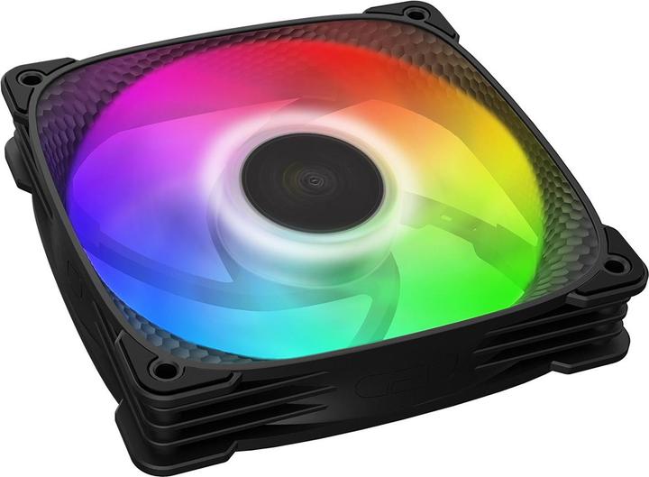 Actual product image Geometric Future Squama 2505B RGB fan, 3-pack - 120 mm, black (120 mm, 3 x)