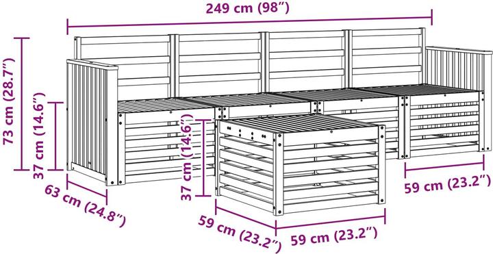 Produktbild vidaXL Outdoor-Sofa