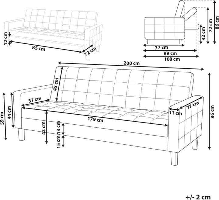 Actual product image Beliani Vehkoo (3-seater)