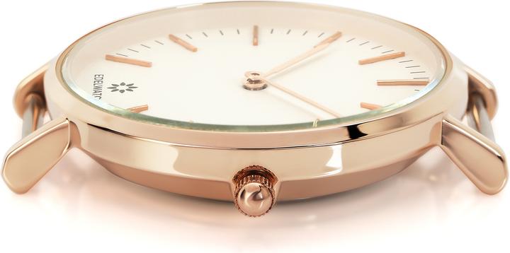 Image du produit Edelwatch Montre 32 mm (Ladies) cadran doré fond blanc (pile non incluse) Bracelet bleu / rose (32 mm)